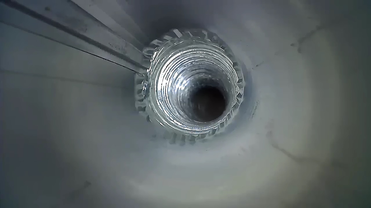 After — Internal clearance (post-service) — duct restored to bare-metal diameter