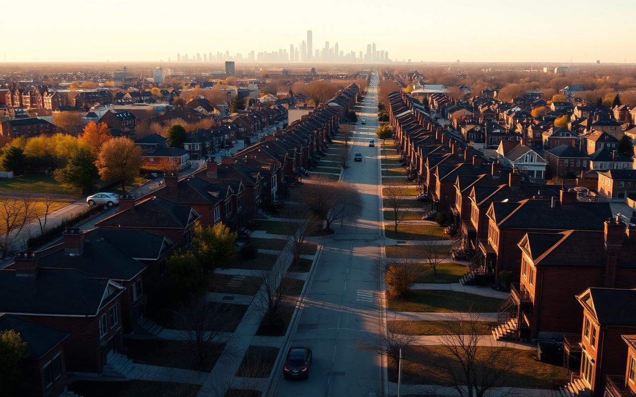 Hyde Park Chicago lakefront condo and three-flat buildings near 53rd Street